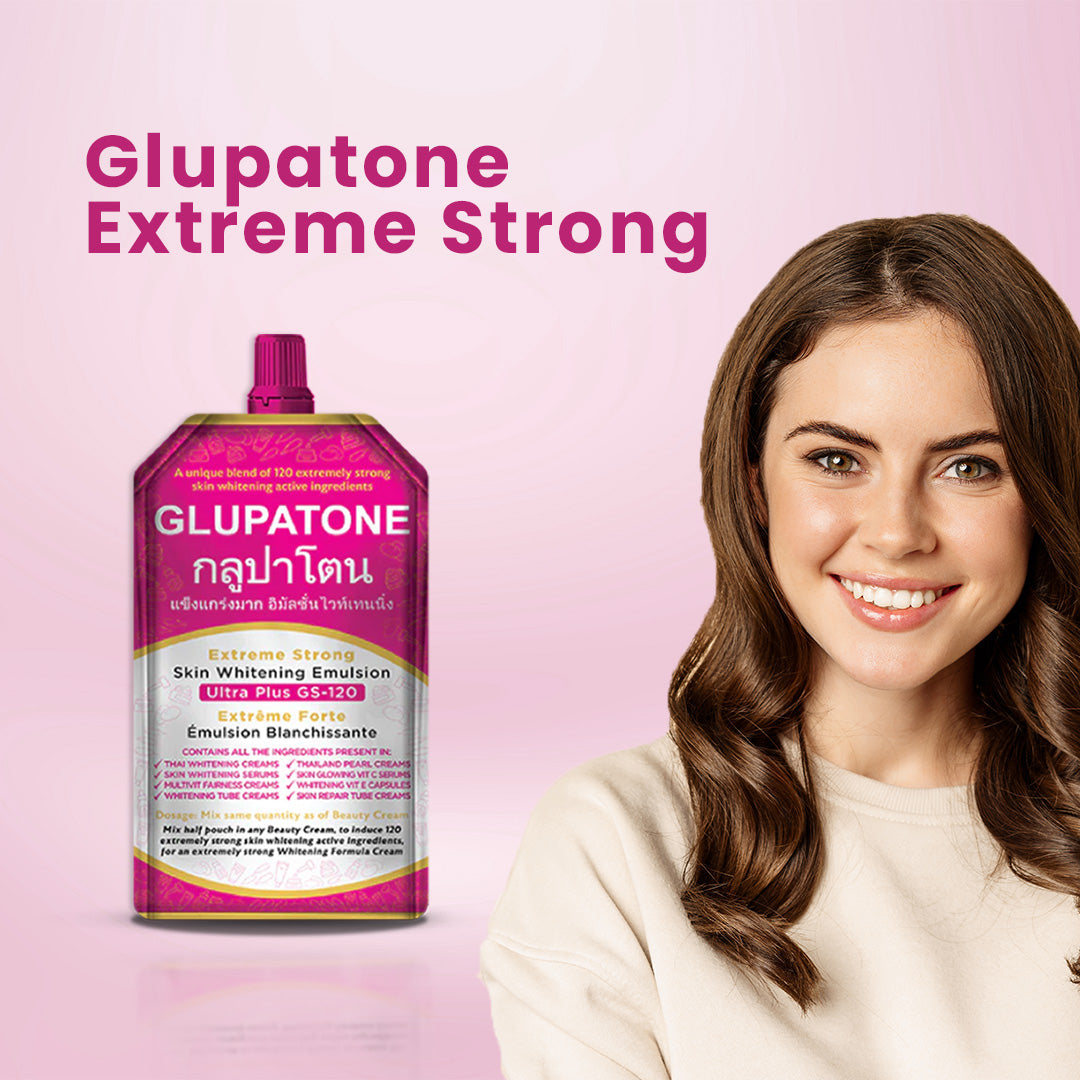 GLUPATONE Extreme Strong Whitening Emulsion Ultra Plus GS-120 For Face & Body 50ml