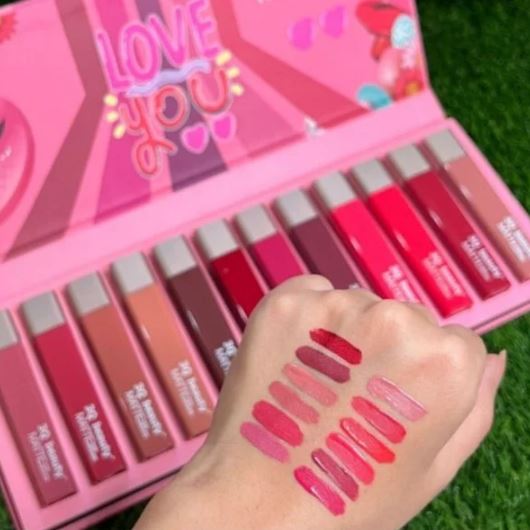 3Q Beauty Matte Lip Gloss – Long-Lasting Set of 12