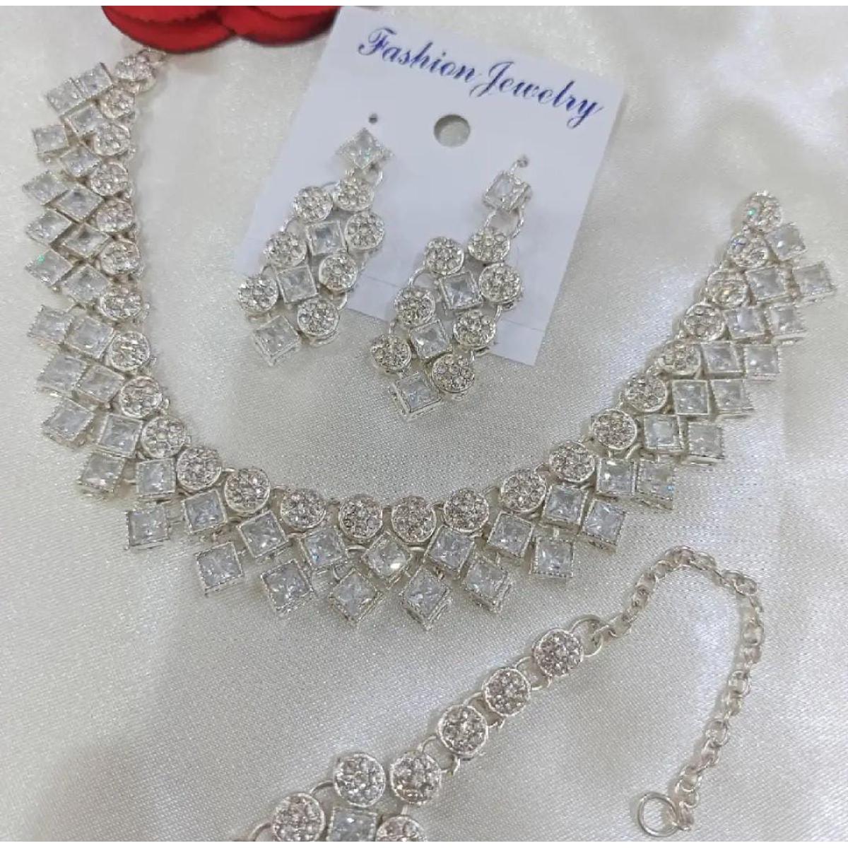 Golden Crystal Girls  Jewellery Set For Women Trendy Fashion