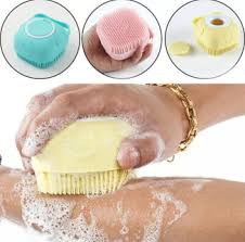 Silicone Bath And Body Shower Brush With Soap Dispenser Baby Bath Scrubber Ultra Soft Silicone