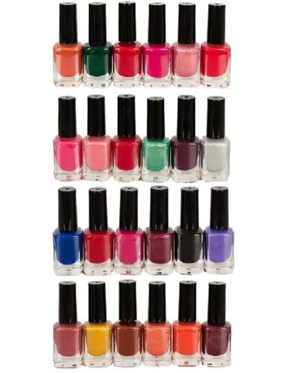 Pack of 24 - Peel Off Nail Paints High Quality in Multicolor,Quick Dry and Long Lasting