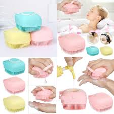 Silicone Bath And Body Shower Brush With Soap Dispenser Baby Bath Scrubber Ultra Soft Silicone