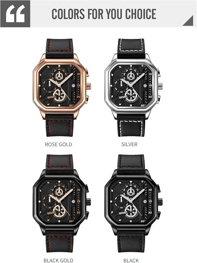 Skmei – 1963 – Waterproof Watch With Date Countdown – Black RoseGolden