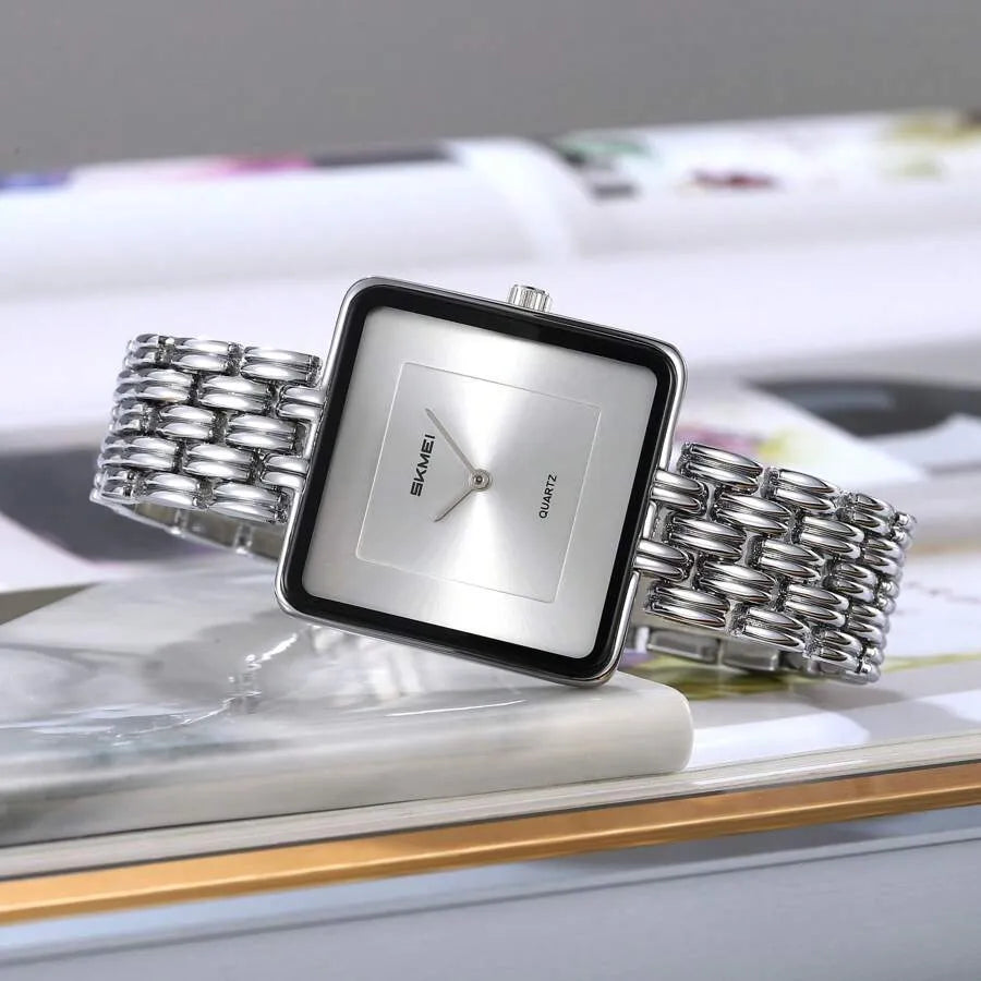 SKMEI 2372 Ladies Quartz Watch Elegant Business Casual Style Square Design Hot Selling Fashion Gift