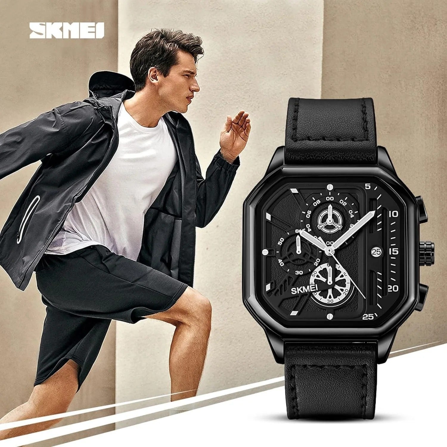 Skmei – 1963 – Waterproof Watch With Date Countdown – Black RoseGolden