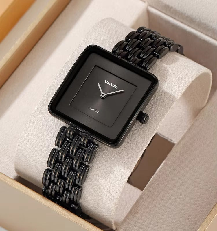 SKMEI 2372 Ladies Quartz Watch Elegant Business Casual Style Square Design Hot Selling Fashion Gift