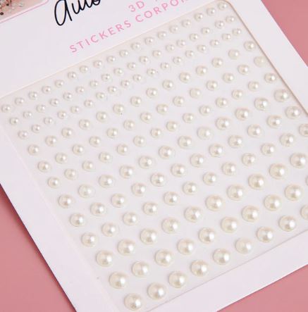 3mm/4mm/5mm/6mm 3D Pearl Face Jewels Eyeshadow Stickers Self Adhesive Face Body Eyebrow Diamond Nail Stickers